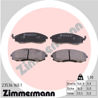 Placute frana ZIMMERMANN 23536.160.1