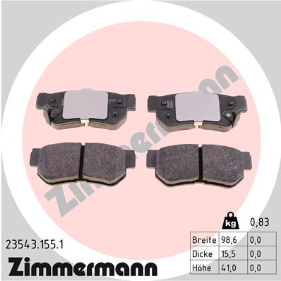 Placute frana ZIMMERMANN 23543.155.1