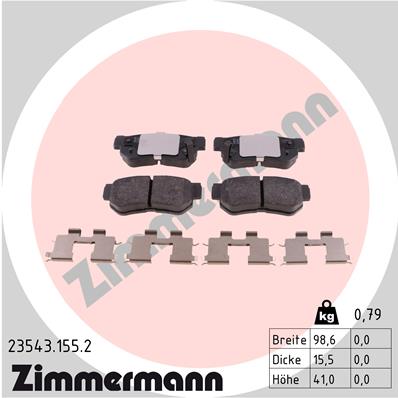 Placute frana ZIMMERMANN 23543.155.2