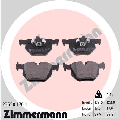 Placute frana ZIMMERMANN 23550.170.1