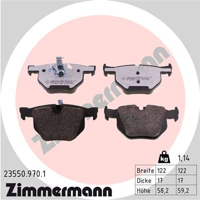 Placute frana ZIMMERMANN 23550.970.1