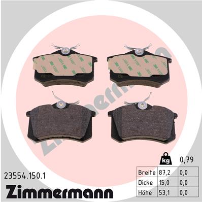Placute frana ZIMMERMANN 23554.150.1