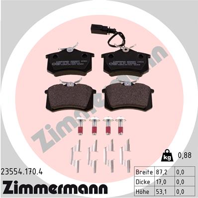 Placute frana ZIMMERMANN 23554.170.4