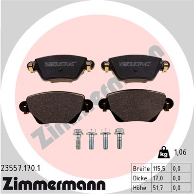 Placute frana ZIMMERMANN 23557.170.1
