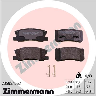 Placute frana ZIMMERMANN 23582.155.1