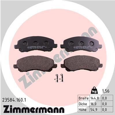 Placute frana ZIMMERMANN 23584.160.1