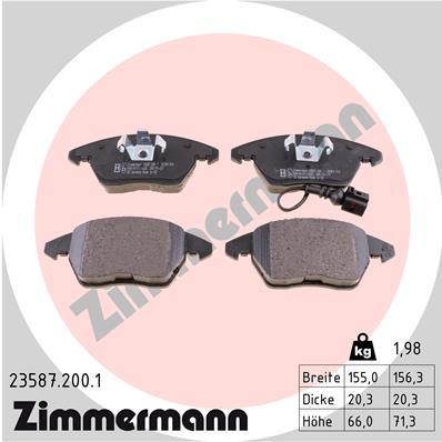 Placute frana ZIMMERMANN 23587.200.1