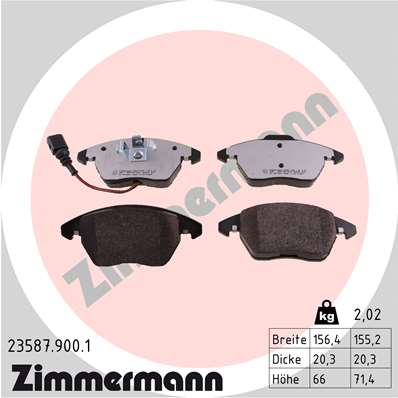 Placute frana ZIMMERMANN 23587.900.1