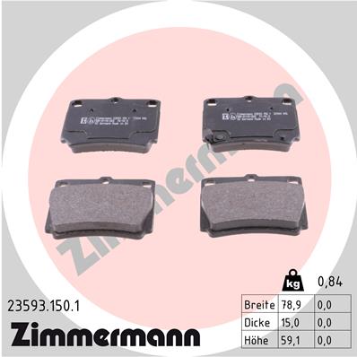 Placute frana ZIMMERMANN 23593.150.1