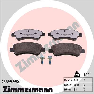 Placute frana ZIMMERMANN 23599.990.1