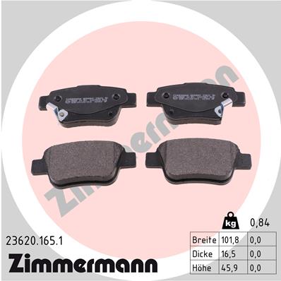 Placute frana ZIMMERMANN 23620.165.1