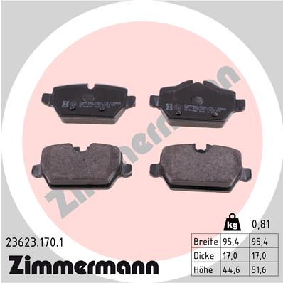 Placute frana ZIMMERMANN 23623.170.1