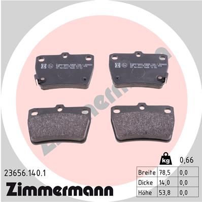 Placute frana ZIMMERMANN 23656.140.1