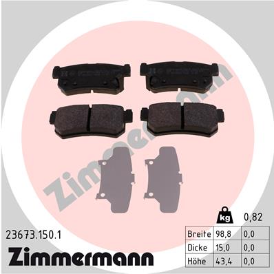 Placute frana ZIMMERMANN 23673.150.1