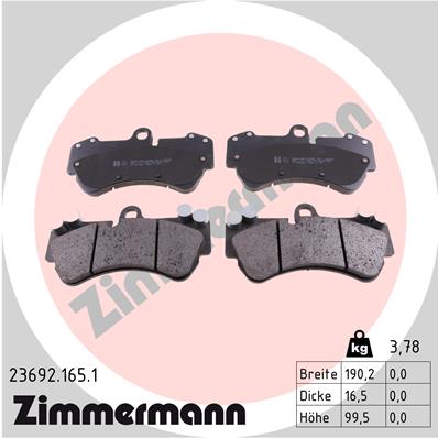 Placute frana ZIMMERMANN 23692.165.1