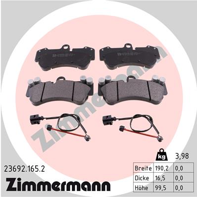 Placute frana ZIMMERMANN 23692.165.2