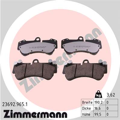 Placute frana ZIMMERMANN 23692.965.1