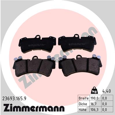 Placute frana ZIMMERMANN 23693.165.9