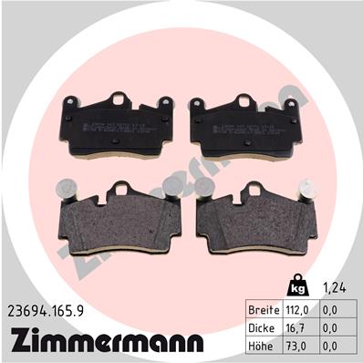 Placute frana ZIMMERMANN 23694.165.9