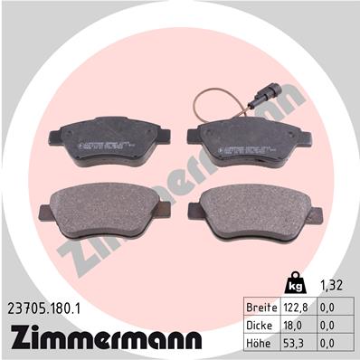 Placute frana ZIMMERMANN 23705.180.1