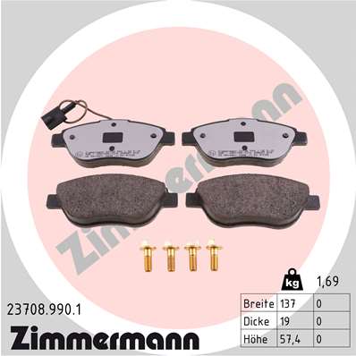 Placute frana ZIMMERMANN 23708.990.1