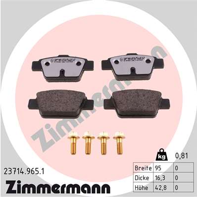Placute frana ZIMMERMANN 23714.965.1