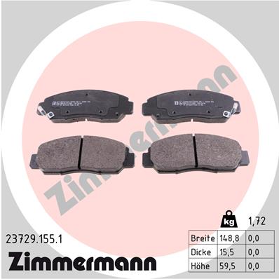 Placute frana ZIMMERMANN 23729.155.1