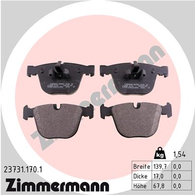 Placute frana ZIMMERMANN 23731.170.1