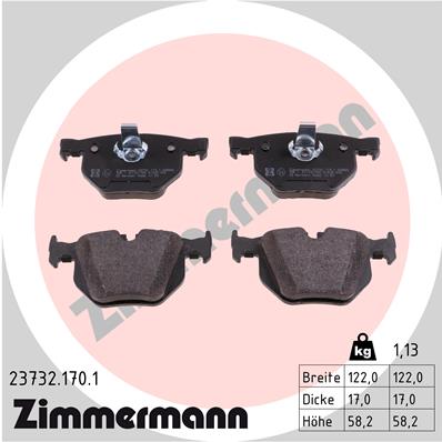 Placute frana ZIMMERMANN 23732.170.1