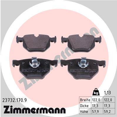 Placute frana ZIMMERMANN 23732.170.9
