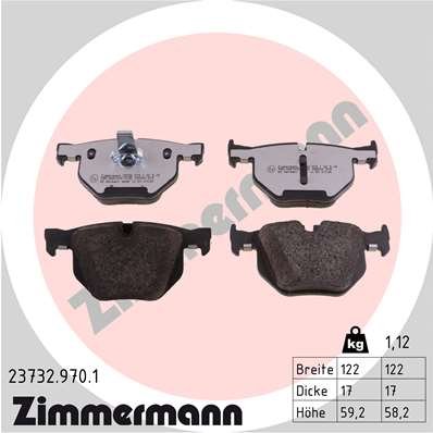 Placute frana ZIMMERMANN 23732.970.1