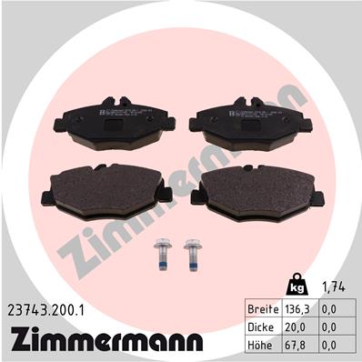 Placute frana ZIMMERMANN 23743.200.1