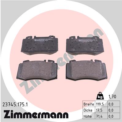 Placute frana ZIMMERMANN 23745.175.1