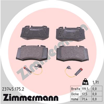 Placute frana ZIMMERMANN 23745.175.2