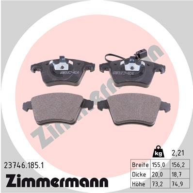 Placute frana ZIMMERMANN 23746.185.1