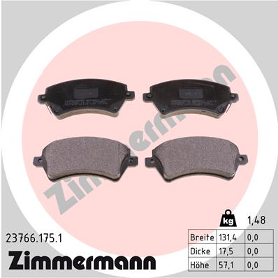 Placute frana ZIMMERMANN 23766.175.1