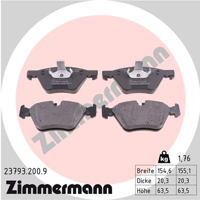 Placute frana ZIMMERMANN 23793.200.9