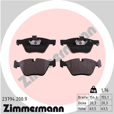 Placute frana ZIMMERMANN 23794.200.9