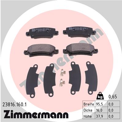 Placute frana ZIMMERMANN 23816.160.1