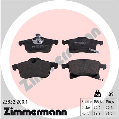 Placute frana ZIMMERMANN 23832.200.1