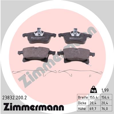 Placute frana ZIMMERMANN 23832.200.2