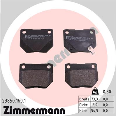 Placute frana ZIMMERMANN 23850.160.1