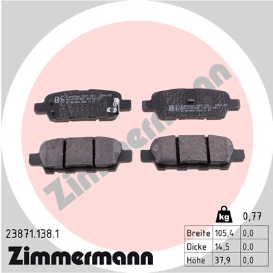 Placute frana ZIMMERMANN 23871.138.1
