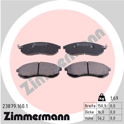 Placute frana ZIMMERMANN 23879.160.1