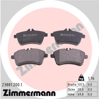Placute frana ZIMMERMANN 23881.200.1