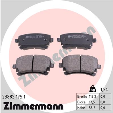 Placute frana ZIMMERMANN 23882.175.1