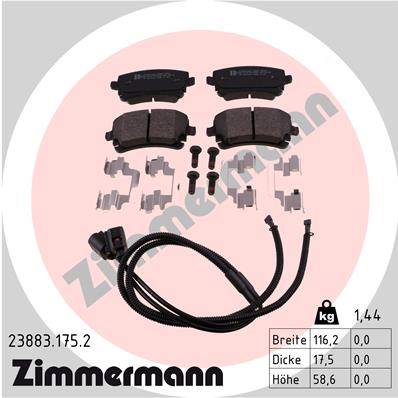 Placute frana ZIMMERMANN 23883.175.2