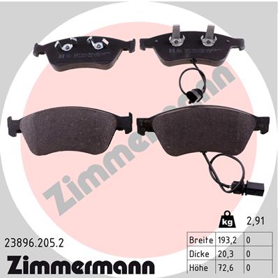 Placute frana ZIMMERMANN 23896.205.2