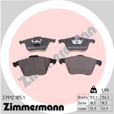 Placute frana ZIMMERMANN 23912.185.1