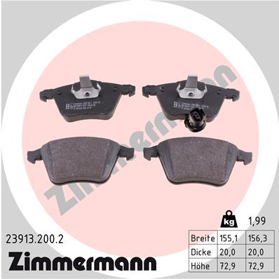 Placute frana ZIMMERMANN 23913.200.2